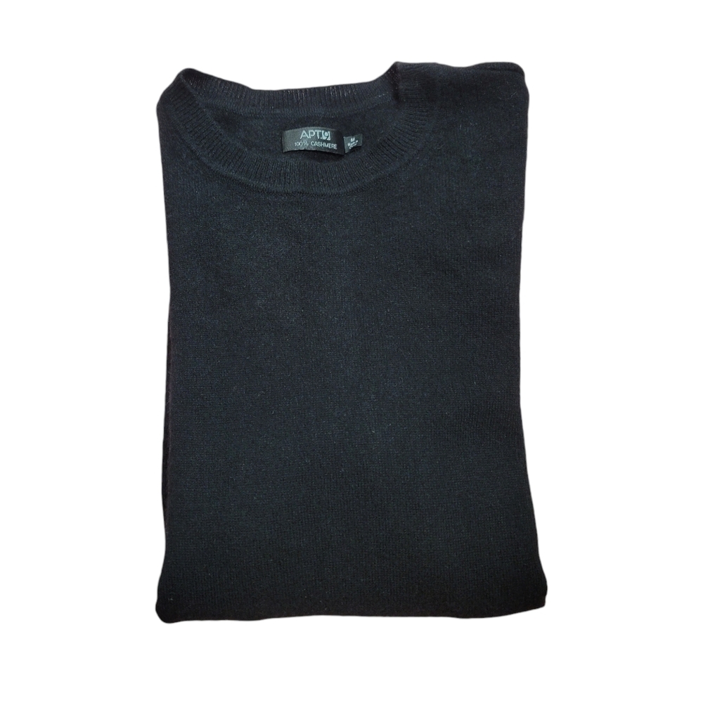 Women's APT.9 100 % Cashmere Black Sweater SZ M Basic Pullover! Worn once!